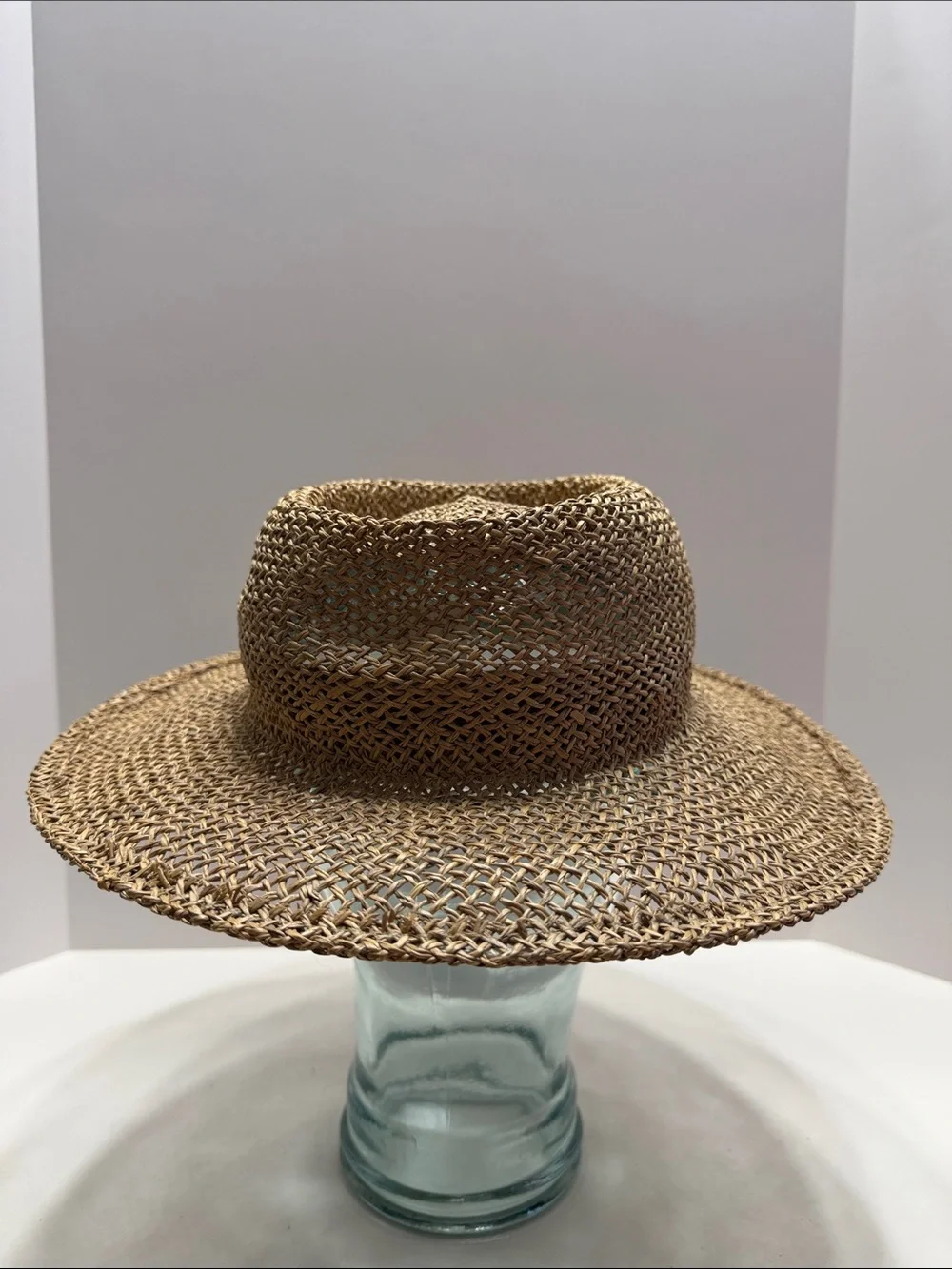Woven Straw Sun Hat - Natural Tan - Picture 5 of 9